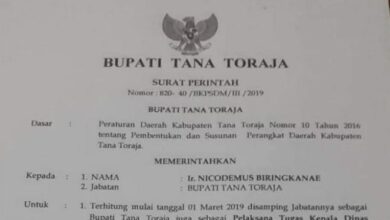 Photo of Aneh, Bupati Tana Toraja Mengangkat Diri sebagai Plt Kepala Dinas