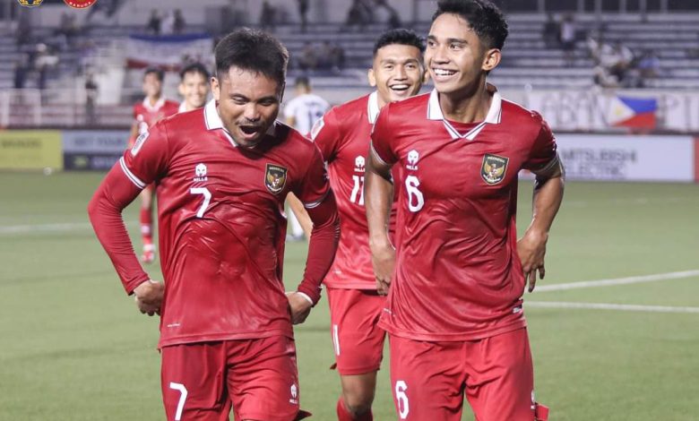 Selebrasi Saddil Ramdani, Marselino Ferdinan usai bobol gawan Filipina, Piala AFF 2022. Foto: dok.PSSI