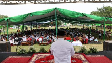LaNyalla saat menghadiri Haul ke-8 KH Abu Bakar Cholil di Ponpes Metal Muslim Alhidayah, Pasuruan, Jawa Timur, Senin (2/1/2023).